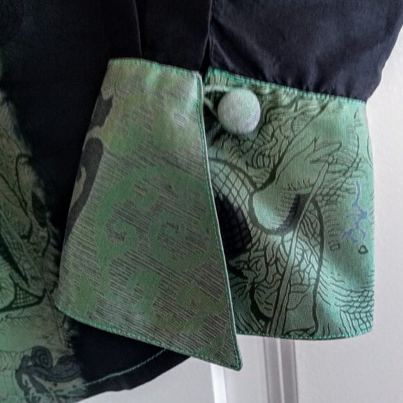 Nagara Silk Thai Black Green Jacket - Picture 3 of 4